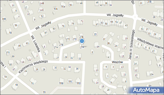 Suwałki, Króla Kazimierza Wielkiego, 27F, mapa Suwałk