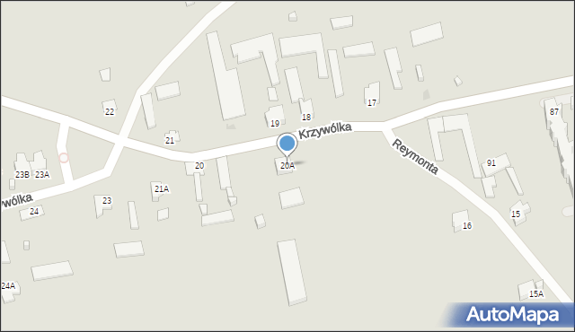 Suwałki, Krzywólka, 20A, mapa Suwałk