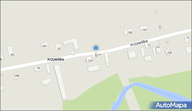 Suwałki, Krzywólka, 34, mapa Suwałk