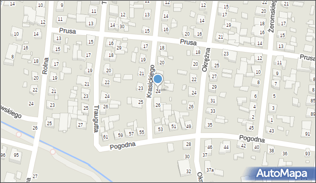 Swarzędz, Krasickiego Ignacego, bp., 24, mapa Swarzędz