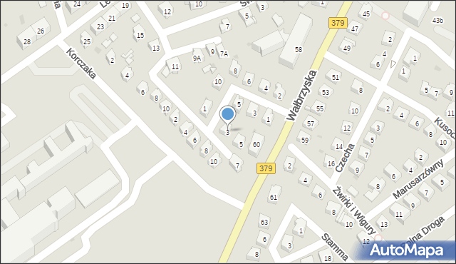 Świdnica, Krasickiego Ignacego, bp., 3, mapa Świdnicy