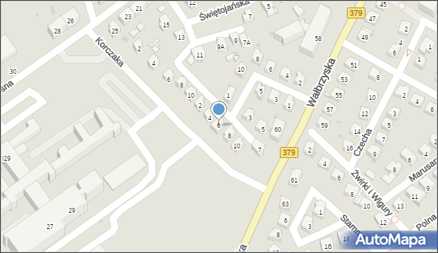 Świdnica, Krasickiego Ignacego, bp., 6, mapa Świdnicy