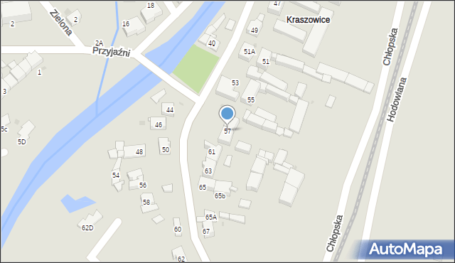 Świdnica, Kraszowicka, 57, mapa Świdnicy