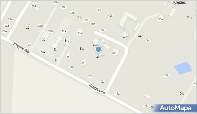 Świdnik, Krępiecka, 42D, mapa Świdnika