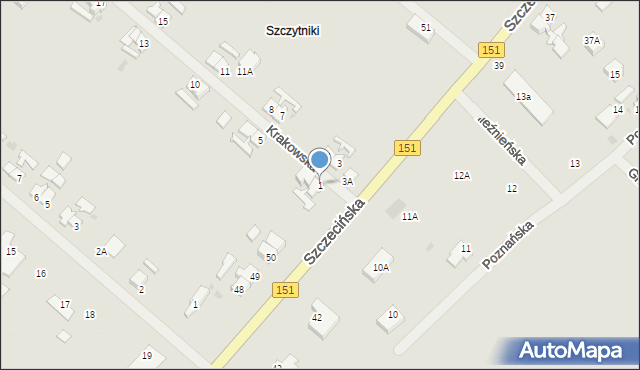 Świdwin, Krakowska, 1, mapa Świdwin