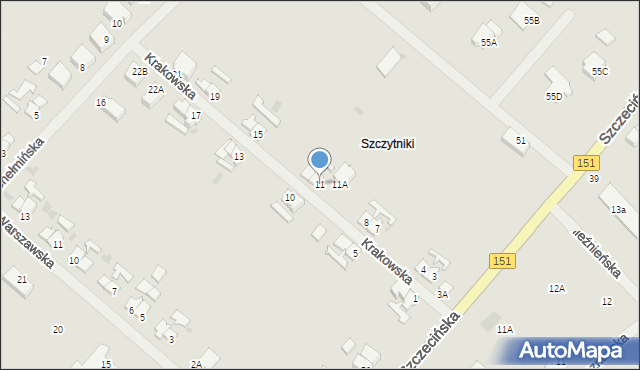 Świdwin, Krakowska, 11, mapa Świdwin