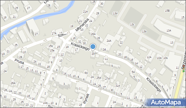 Świebodzice, Krasickiego Ignacego, bp., 13, mapa Świebodzice