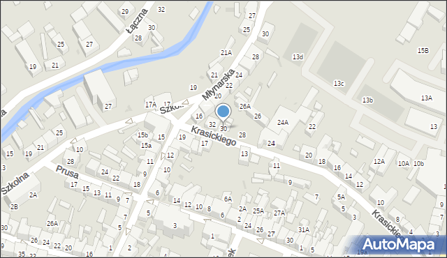 Świebodzice, Krasickiego Ignacego, bp., 30, mapa Świebodzice