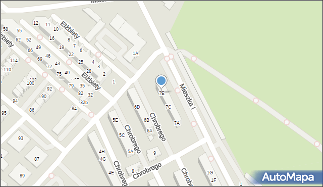 Świebodzice, Króla Bolesława Chrobrego, 7E, mapa Świebodzice
