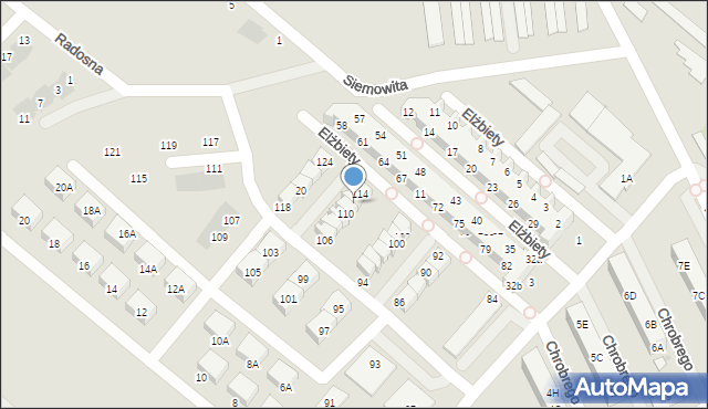 Świebodzice, Królowej Elżbiety, 112, mapa Świebodzice