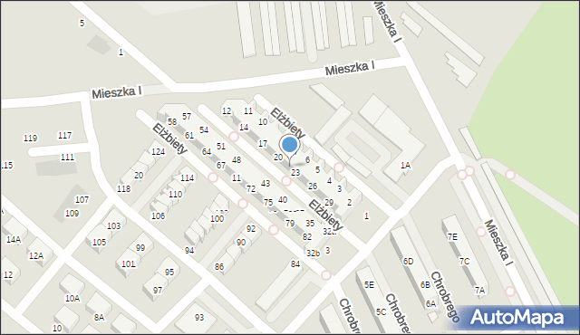 Świebodzice, Królowej Elżbiety, 22, mapa Świebodzice