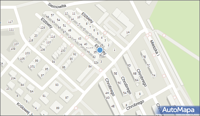 Świebodzice, Królowej Elżbiety, 32, mapa Świebodzice