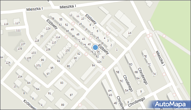 Świebodzice, Królowej Elżbiety, 81, mapa Świebodzice