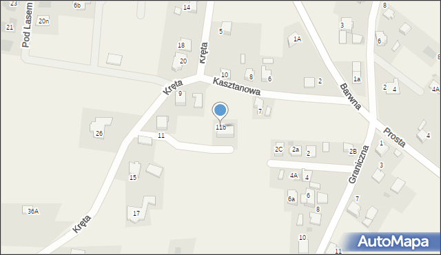 Świerczyniec, Kręta, 11b, mapa Świerczyniec