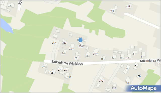 Świerklany, Króla Kazimierza Wielkiego, 20A, mapa Świerklany