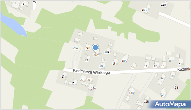 Świerklany, Króla Kazimierza Wielkiego, 22A, mapa Świerklany