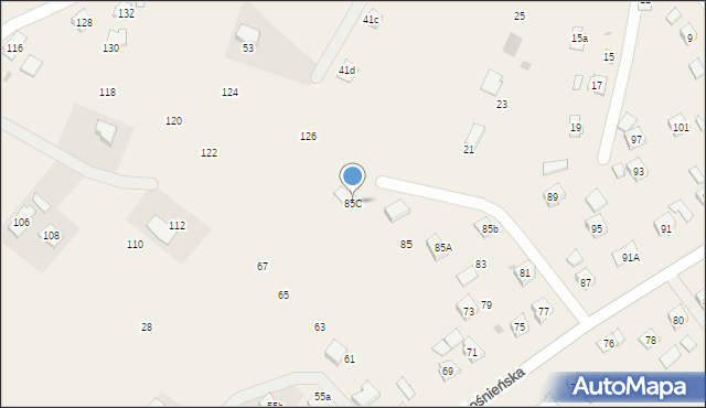 Świerzowa Polska, Krośnieńska, 85C, mapa Świerzowa Polska