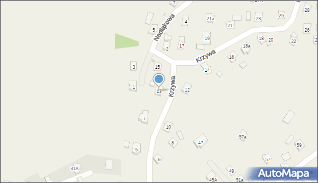 Świerzowa Polska, Krzywa, 13, mapa Świerzowa Polska