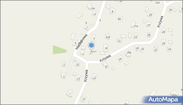 Świerzowa Polska, Krzywa, 17, mapa Świerzowa Polska