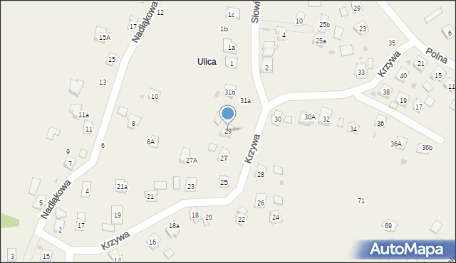 Świerzowa Polska, Krzywa, 29, mapa Świerzowa Polska