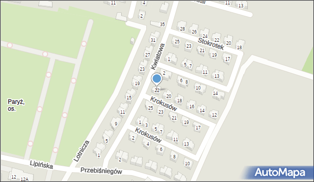 Świętochłowice, Krokusów, 22, mapa Świętochłowice