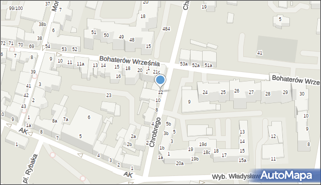 Świnoujście, Króla Bolesława Chrobrego, 12, mapa Świnoujście