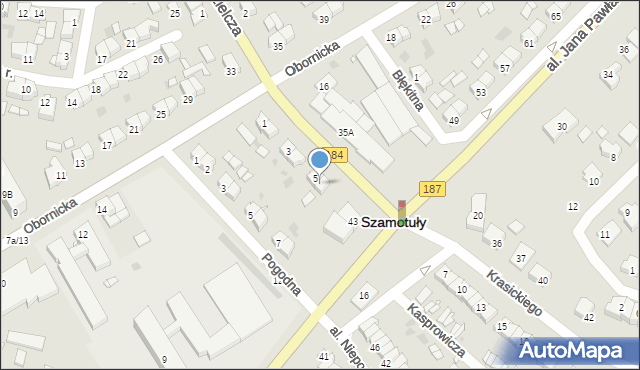 Szamotuły, Krasickiego Ignacego, bp., 6, mapa Szamotuły