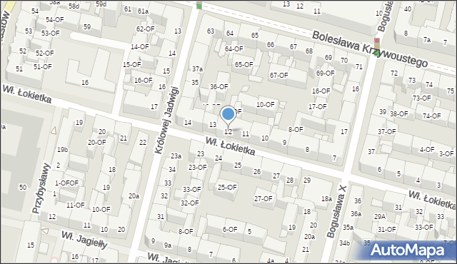 Szczecin, Króla Władysława Łokietka, 12, mapa Szczecina