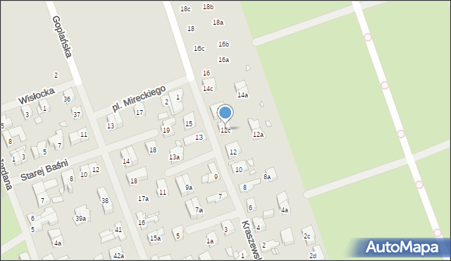 Szczecin, Kraszewskiego Józefa Ignacego, 12c, mapa Szczecina