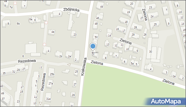 Szczecin, Krakowska, 52, mapa Szczecina