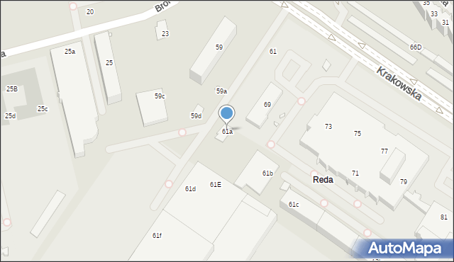 Szczecin, Krakowska, 61a, mapa Szczecina