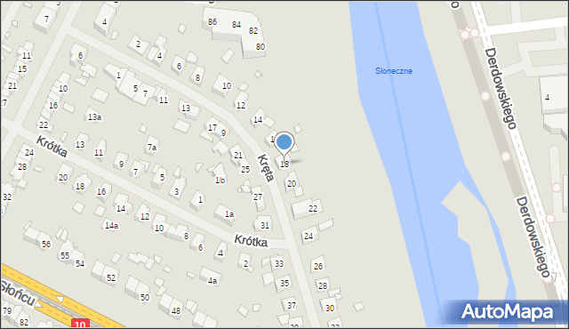 Szczecin, Kręta, 18, mapa Szczecina