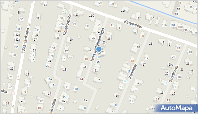 Szczecin, Króla Jana III Sobieskiego, 19, mapa Szczecina