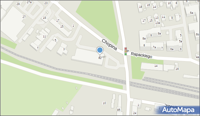 Szczecin, Krasińskiego Zygmunta, 82, mapa Szczecina