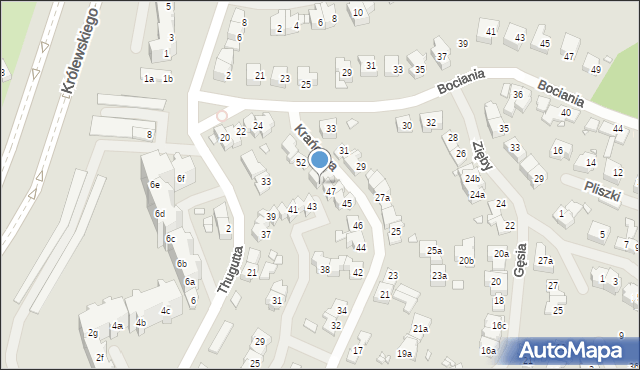 Szczecin, Krańcowa, 45, mapa Szczecina