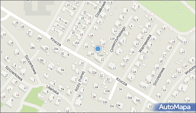 Szczecin, Krucza, 13, mapa Szczecina