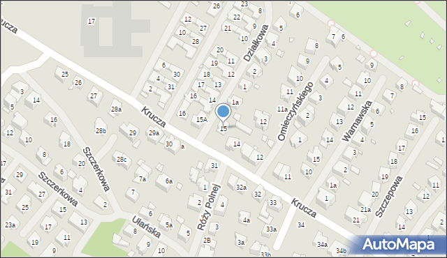 Szczecin, Krucza, 15, mapa Szczecina