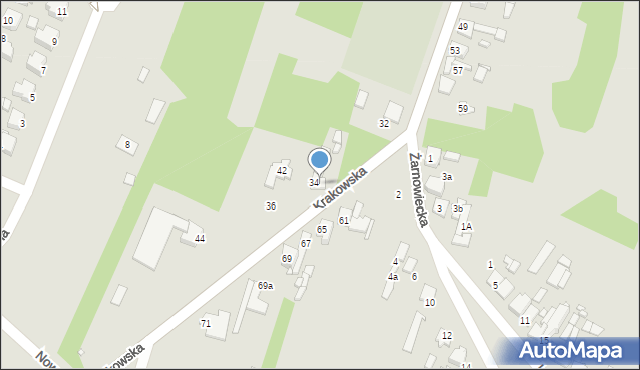 Szczekociny, Krakowska, 34A, mapa Szczekociny