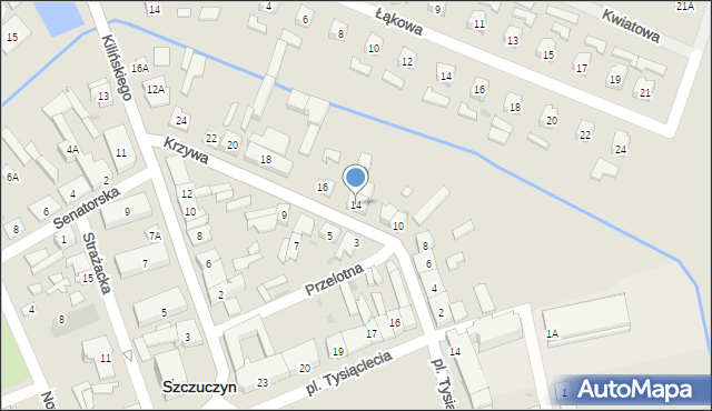 Szczuczyn, Krzywa, 14, mapa Szczuczyn