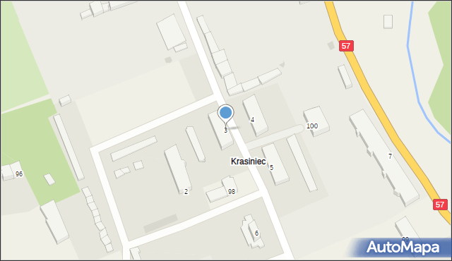 Szczuki, Krasiniec, 3, mapa Szczuki