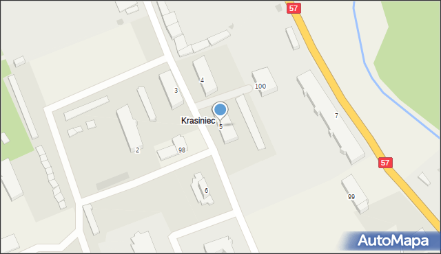 Szczuki, Krasiniec, 5, mapa Szczuki