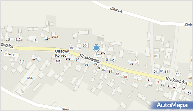 Szczurowa, Krakowska, 102, mapa Szczurowa