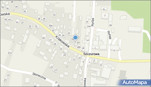 Szczurowa, Krakowska, 20, mapa Szczurowa