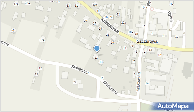 Szczurowa, Krakowska, 21A, mapa Szczurowa