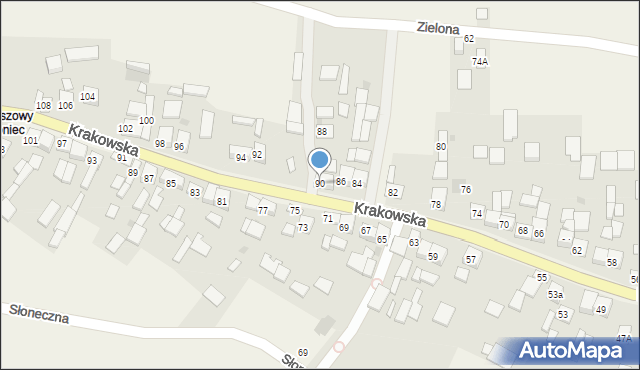 Szczurowa, Krakowska, 90, mapa Szczurowa