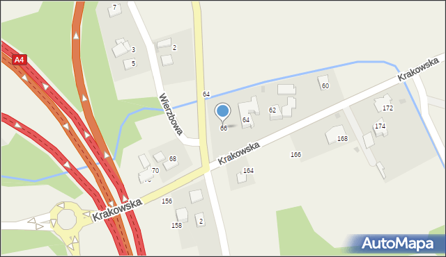 Szczyglice, Krakowska, 66, mapa Szczyglice