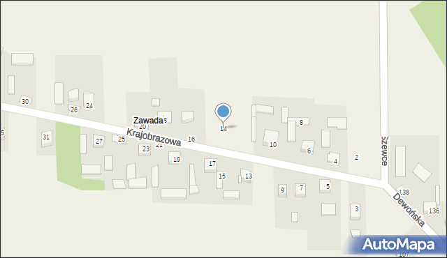 Szewce, Krajobrazowa, 14, mapa Szewce