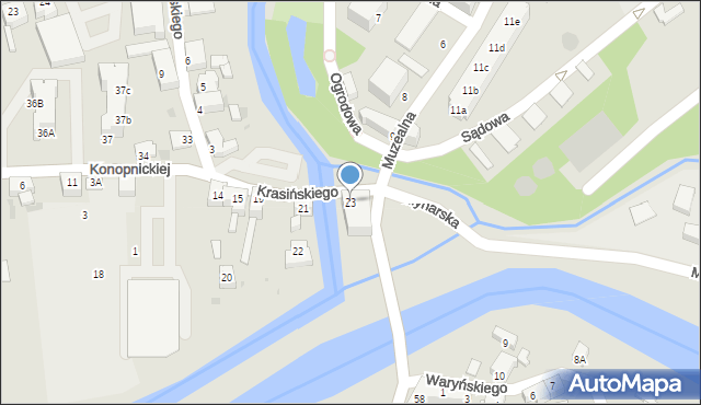 Szprotawa, Krasińskiego, 23, mapa Szprotawa