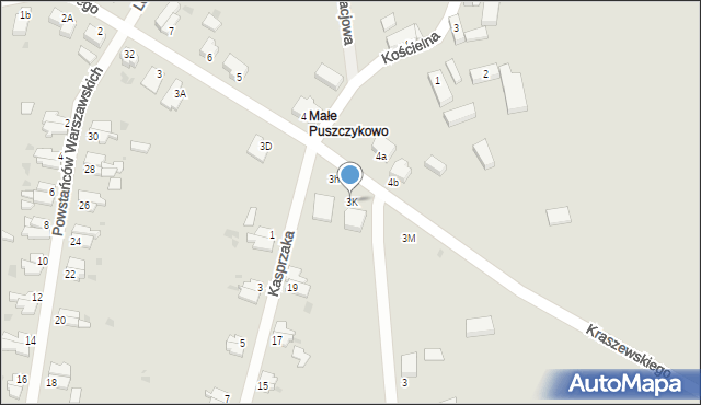 Szprotawa, Kraszewskiego, 3K, mapa Szprotawa