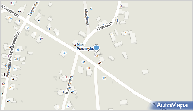 Szprotawa, Kraszewskiego, 4a, mapa Szprotawa